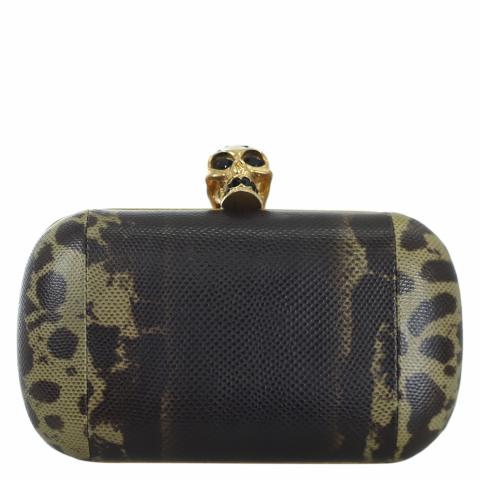 Alexander mcqueen cheap skull box clutch